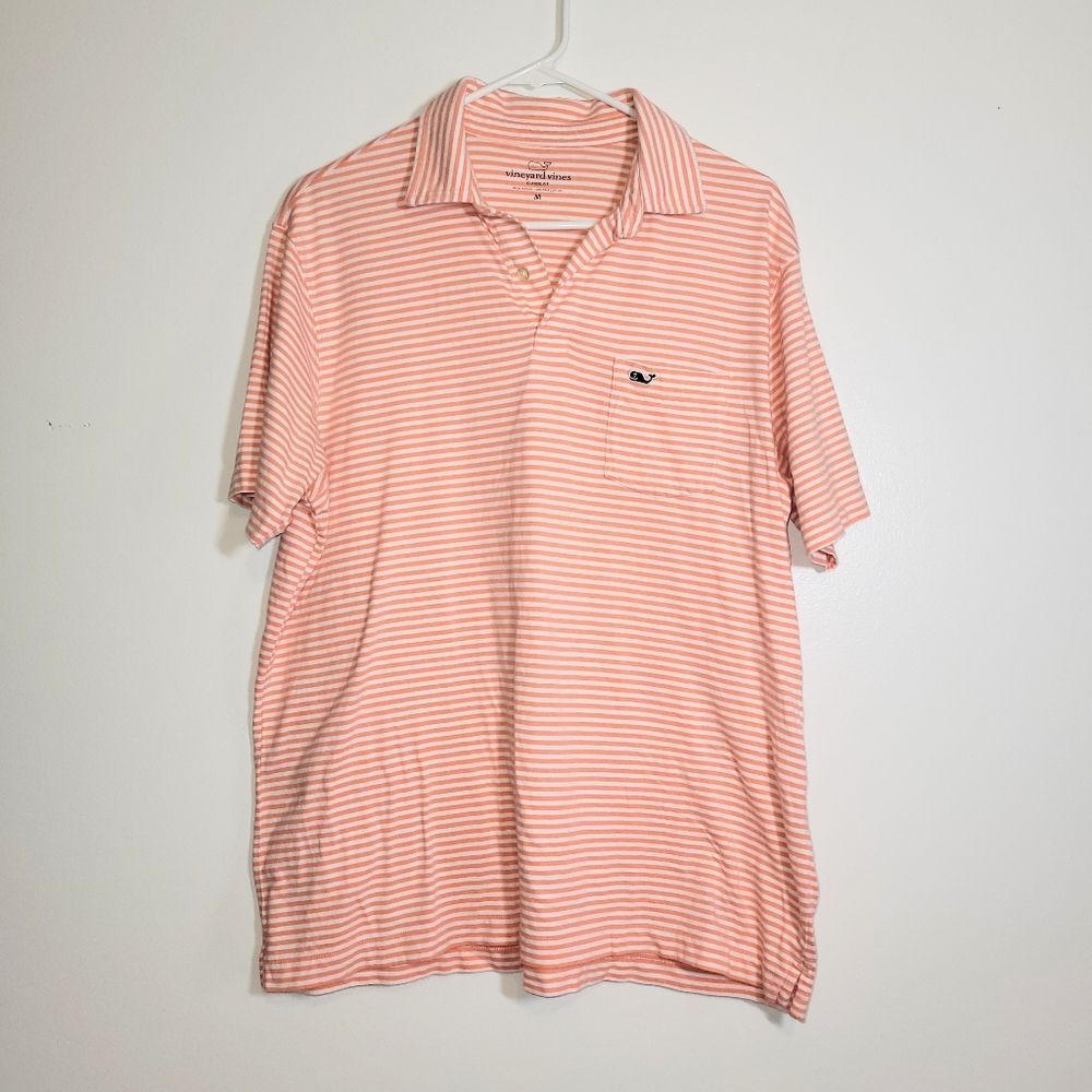 Vineyard Vines Men's Striped Pocket Polo Shirt Medium